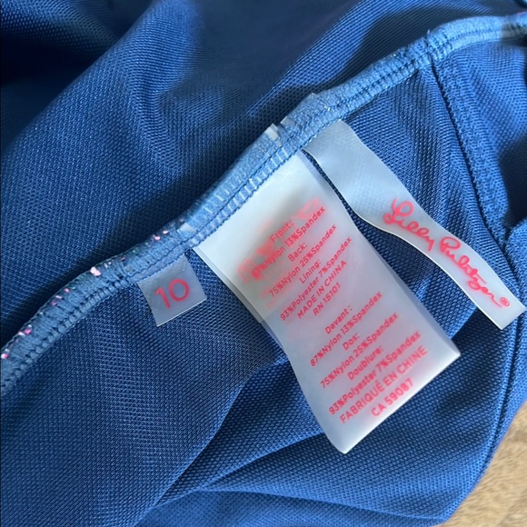 Lilly Pulitzer Pink and Blue One-Shoulder One Piece Swimsuit - Picture 5 of 6